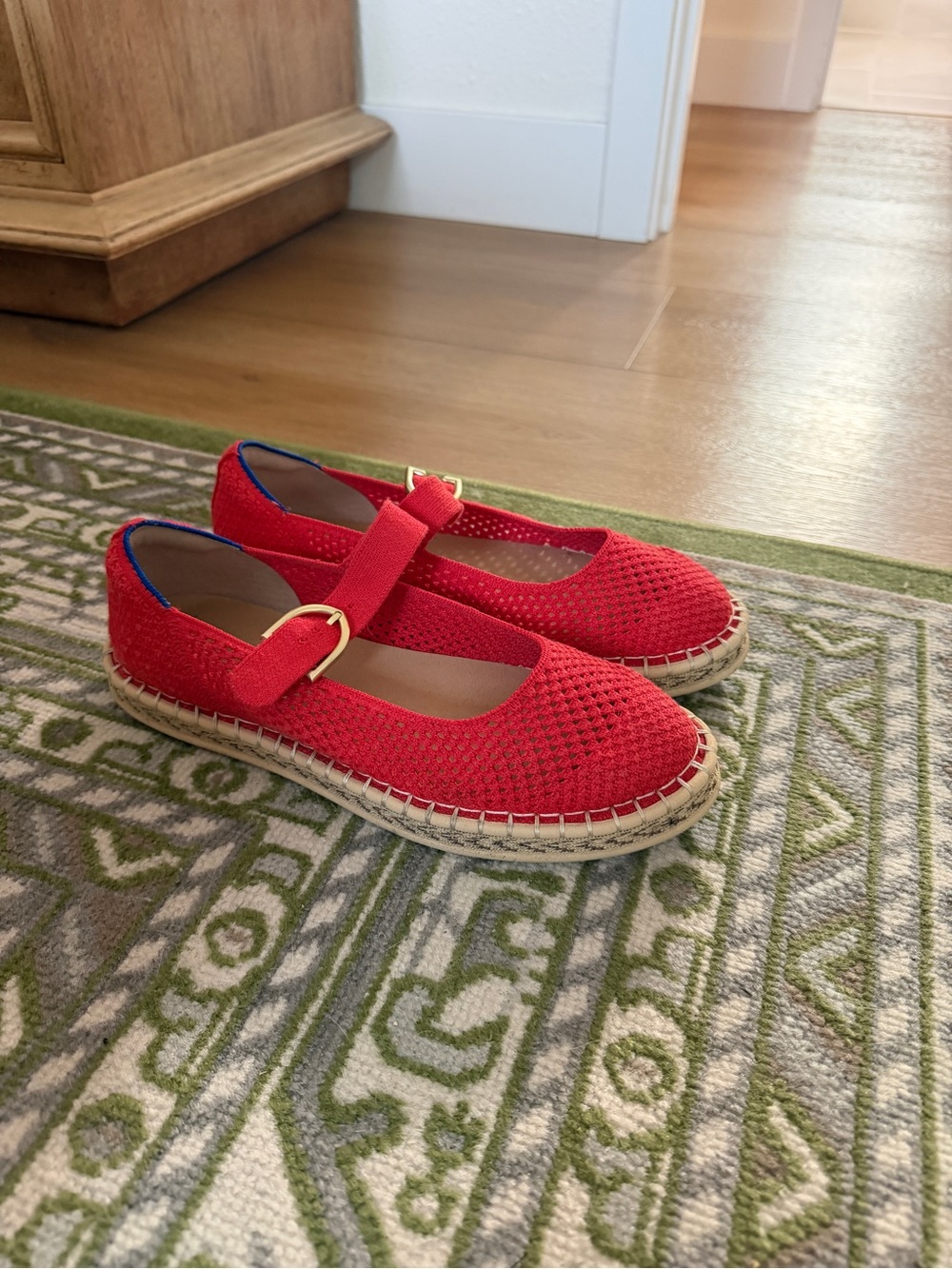 Rothy's Red Mary Jane Espadrilles Size 8.5